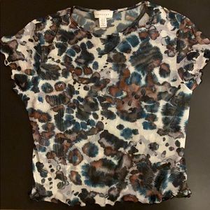 Topshop tie dye mesh tee (never worn)